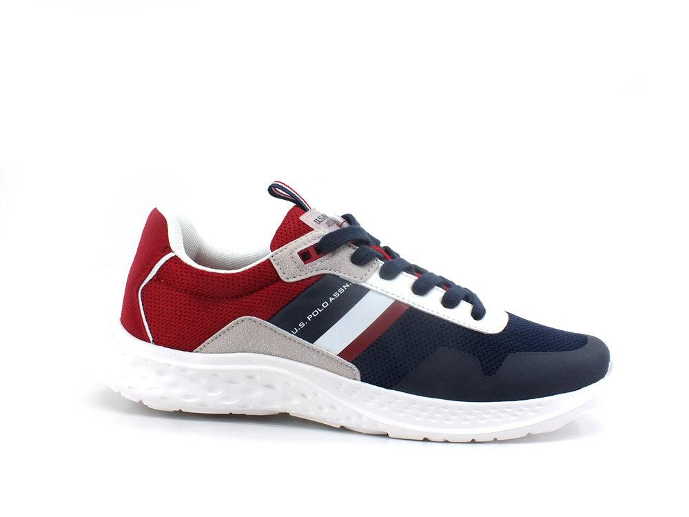 U.S. POLO ASSN. Sneaker Canvas Logo Bicolor Blu Rosso - Sandrini Calzature e Abbigliamento