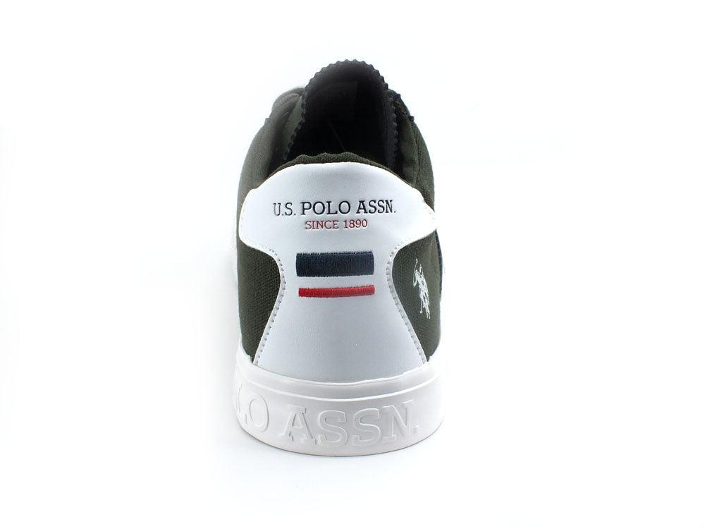 U.S. POLO ASSN. Sneaker Canvas Logo Verde Scuro - Sandrini Calzature e Abbigliamento