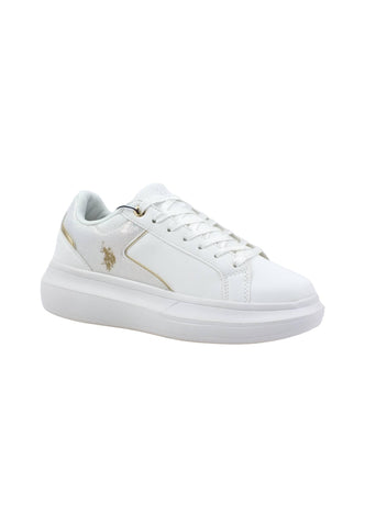 U.S. POLO ASSN. Sneaker Donna White Gold HELIS012 - Sandrini Calzature e Abbigliamento