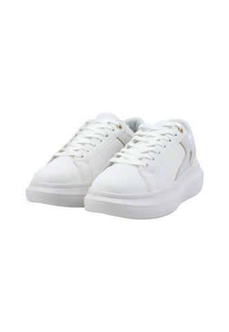 U.S. POLO ASSN. Sneaker Donna White Gold HELIS012 - Sandrini Calzature e Abbigliamento
