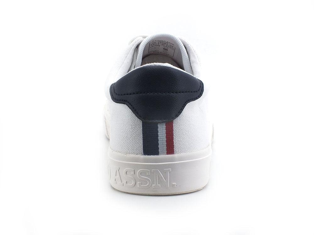 U.S. POLO ASSN. Sneaker Logo Canvas Bianco - Sandrini Calzature e Abbigliamento
