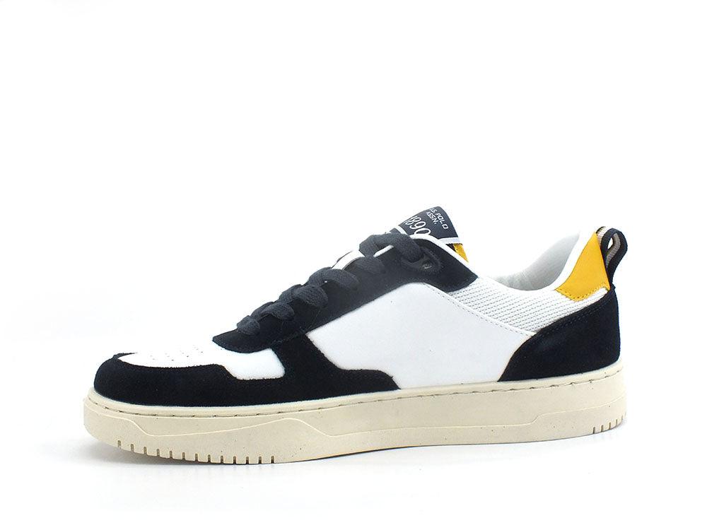 U.S. POLO ASSN. Sneaker Logo Eco Suede Bianco Blu - Sandrini Calzature e Abbigliamento