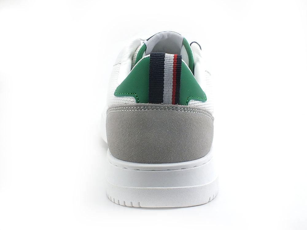 U.S. POLO ASSN. Sneaker Logo Eco Suede Bianco Verde - Sandrini Calzature e Abbigliamento