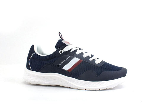U.S. POLO ASSN. Sneaker Logo Eco Suede Blu Scuro - Sandrini Calzature e Abbigliamento
