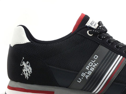 U.S. POLO ASSN. Sneaker Logo Mesh Dark Blu Bianco - Sandrini Calzature e Abbigliamento