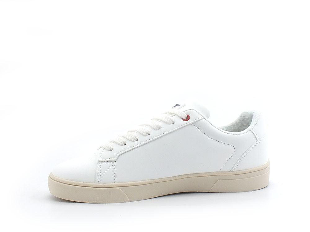 U.S. POLO ASSN. Sneaker Logo Pelle Bianco Blu Rosso - Sandrini Calzature e Abbigliamento