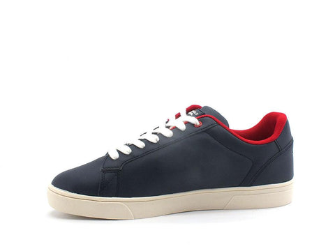 U.S. POLO ASSN. Sneaker Logo Pelle Blu Medievale Rosso - Sandrini Calzature e Abbigliamento