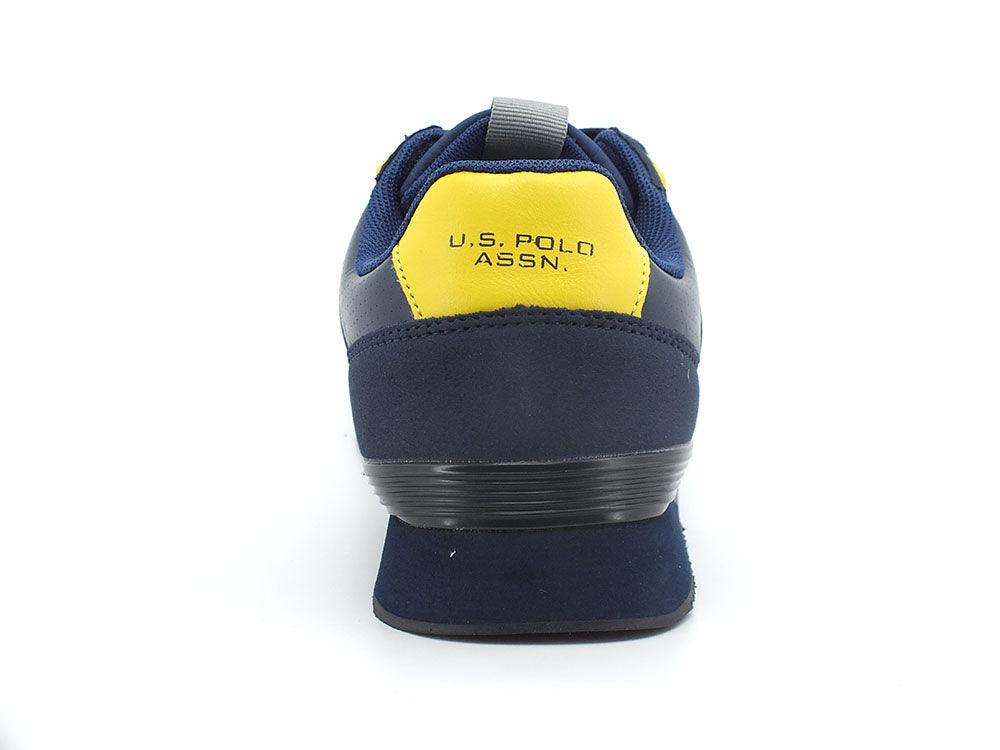 U.S. POLO ASSN. Sneaker Logo Printed Blu Giallo - Sandrini Calzature e Abbigliamento