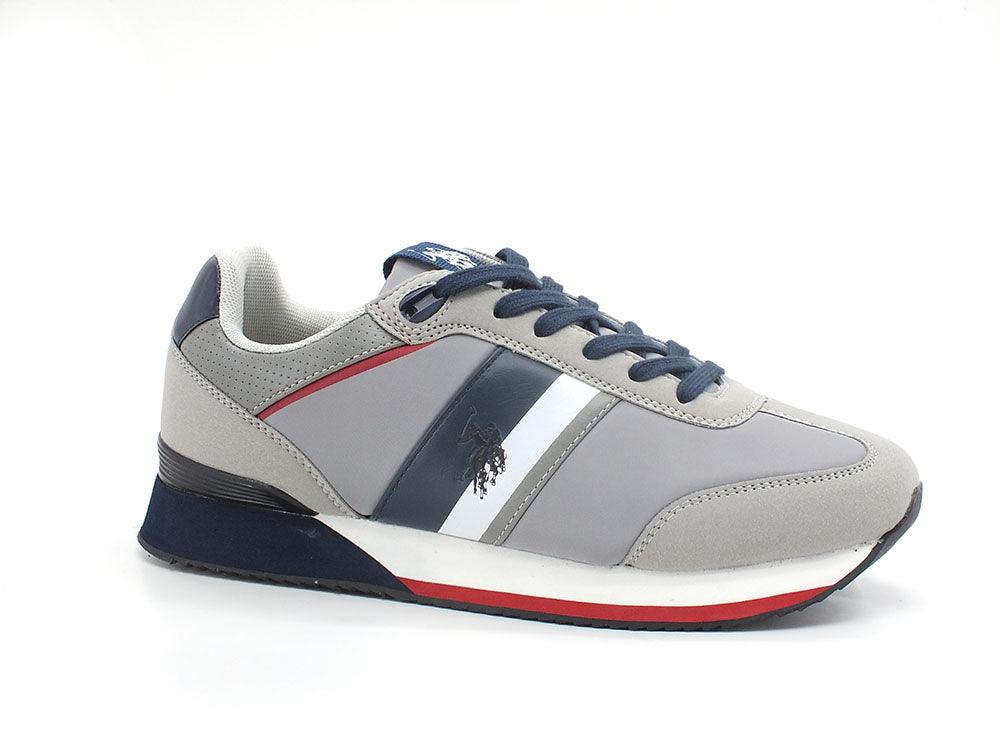 U.S. POLO ASSN. Sneaker Logo Printed Grigio Chiaro - Sandrini Calzature e Abbigliamento