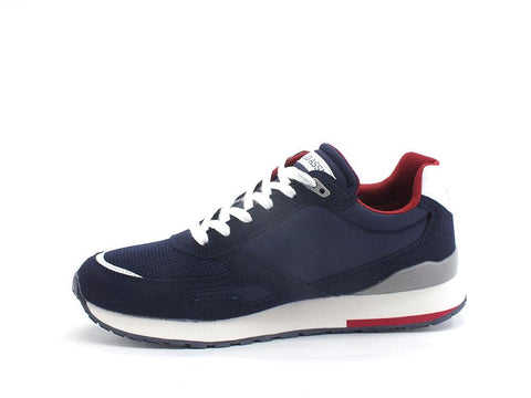U.S. POLO ASSN. Sneaker Logo Textile Blu Bianco - Sandrini Calzature e Abbigliamento