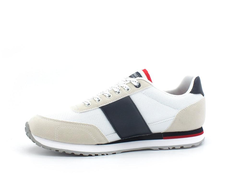 U.S. POLO ASSN. Sneaker Pelle Banda Bianco Blu - Sandrini Calzature e Abbigliamento