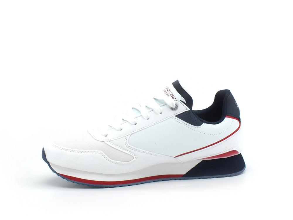 U.S. POLO ASSN. Sneaker Pelle Tricolor Bianco - Sandrini Calzature e Abbigliamento