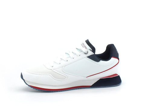 U.S. POLO ASSN. Sneaker Pelle Tricolor Bianco - Sandrini Calzature e Abbigliamento
