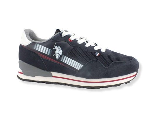 U.S. POLO ASSN. Sneaker Running Suede Logo Dark Blue JONAS005 - Sandrini Calzature e Abbigliamento