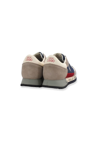 U.S. POLO ASSN. Sneaker Running Uomo Beige Taupe Dark Blue CLEEF003 - Sandrini Calzature e Abbigliamento