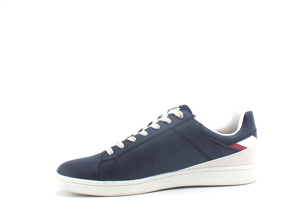 U.S. POLO ASSN. Sneaker Textile Logo Retro Blu Bianco - Sandrini Calzature e Abbigliamento