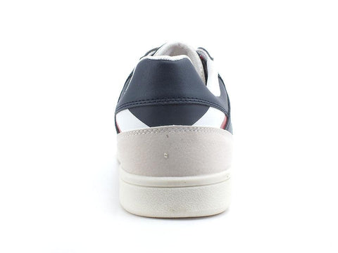 U.S. POLO ASSN. Sneaker Textile Logo Retro Blu Bianco - Sandrini Calzature e Abbigliamento