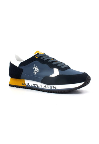 U.S. POLO ASSN. Sneaker Uomo Blue Yellow CLEEF001A - Sandrini Calzature e Abbigliamento