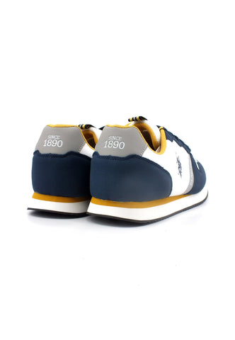 U.S. POLO ASSN. Sneaker Uomo White Blu NOBIL009 - Sandrini Calzature e Abbigliamento