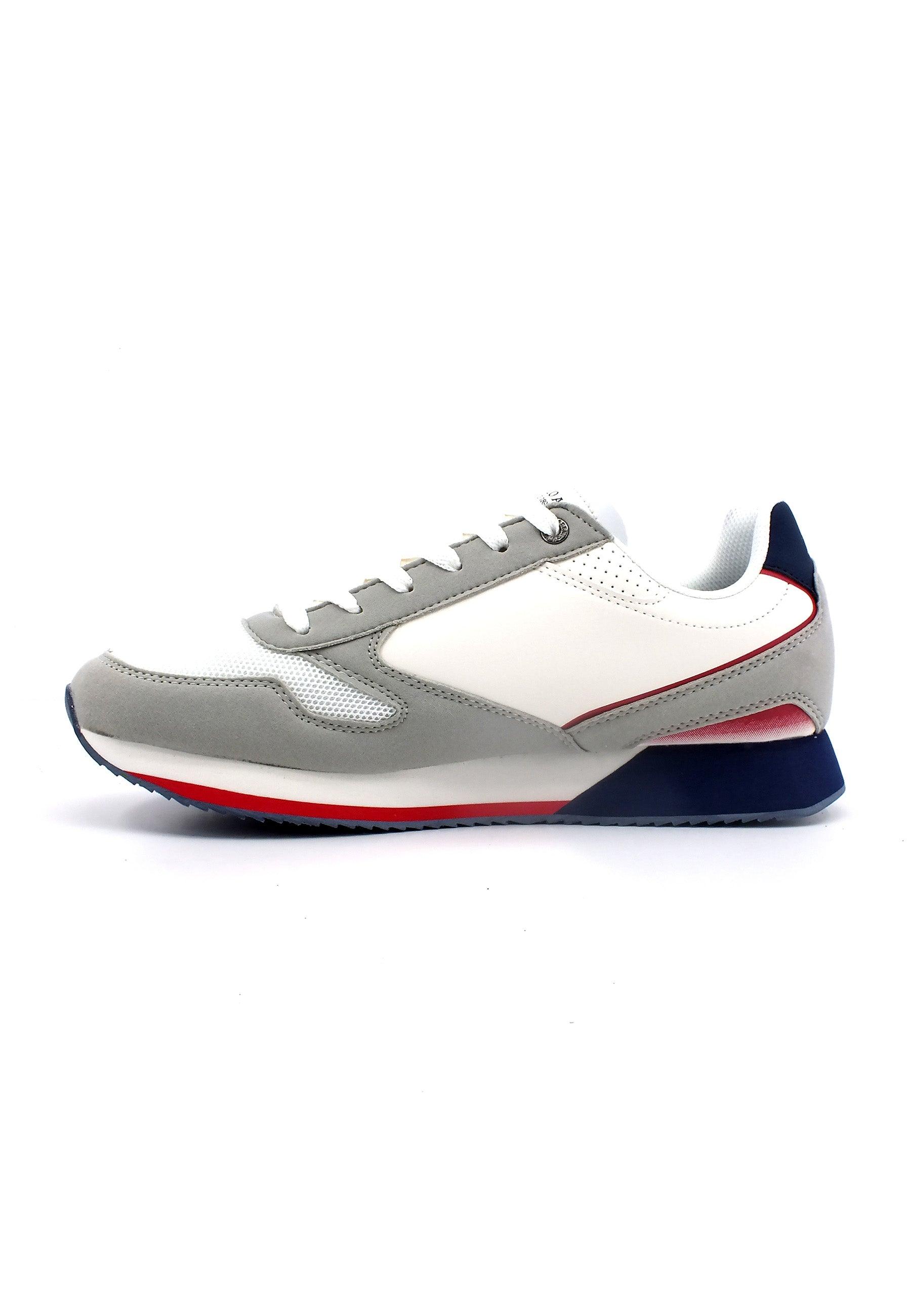 U.S. POLO ASSN. Sneaker Uomo White Blue NOBIL003 - Sandrini Calzature e Abbigliamento