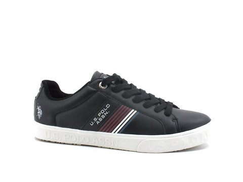 U.S. POLO Sneaker Eco Leather Black MARCS001 - Sandrini Calzature e Abbigliamento