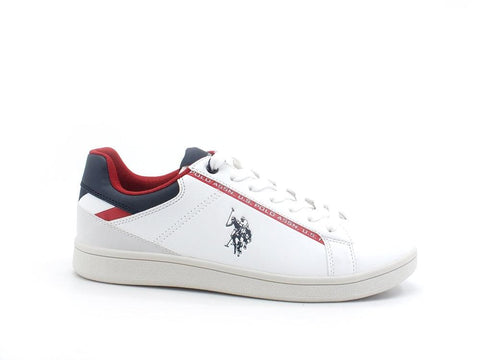 U.S. POLO Sneaker Eco Leather White ALCOR001 - Sandrini Calzature e Abbigliamento