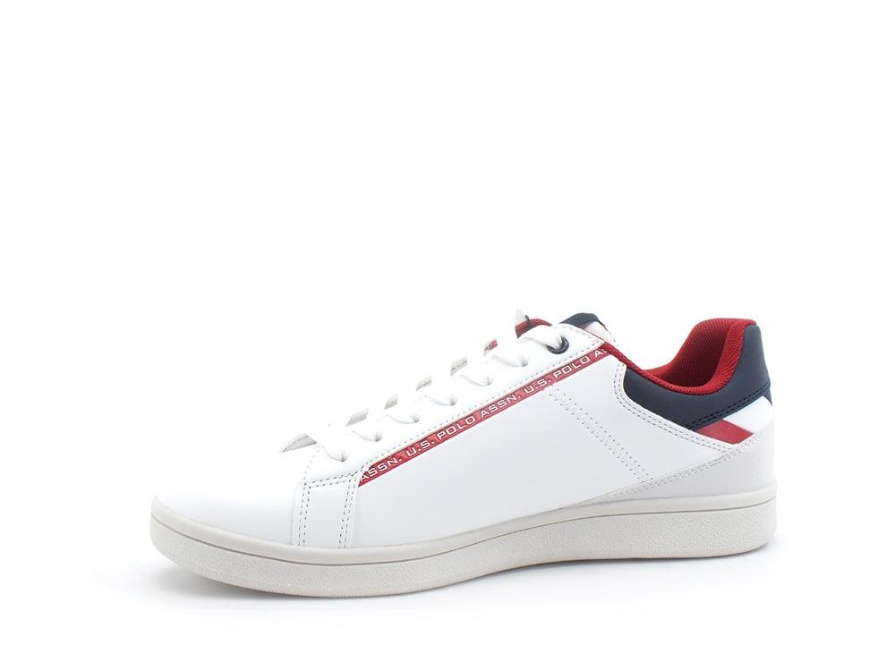 U.S. POLO Sneaker Eco Leather White ALCOR001 - Sandrini Calzature e Abbigliamento