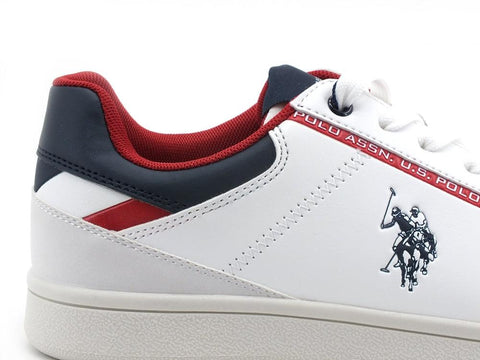 U.S. POLO Sneaker Eco Leather White ALCOR001 - Sandrini Calzature e Abbigliamento