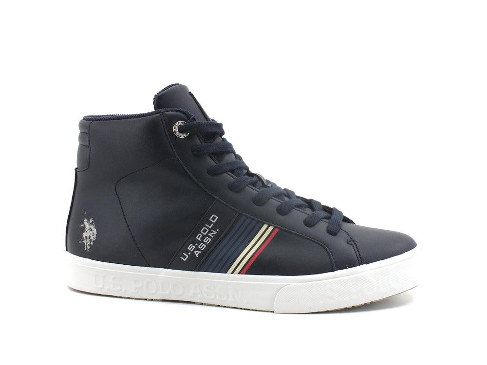 U.S. POLO Sneaker Hi Eco Leather Dark Blue MARCS002 - Sandrini Calzature e Abbigliamento