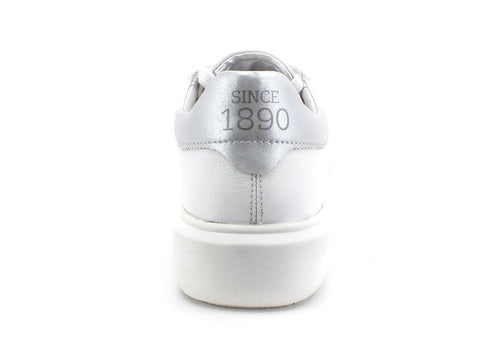 U.S. POLO Sneaker Leather White Silver CARDI001 - Sandrini Calzature e Abbigliamento