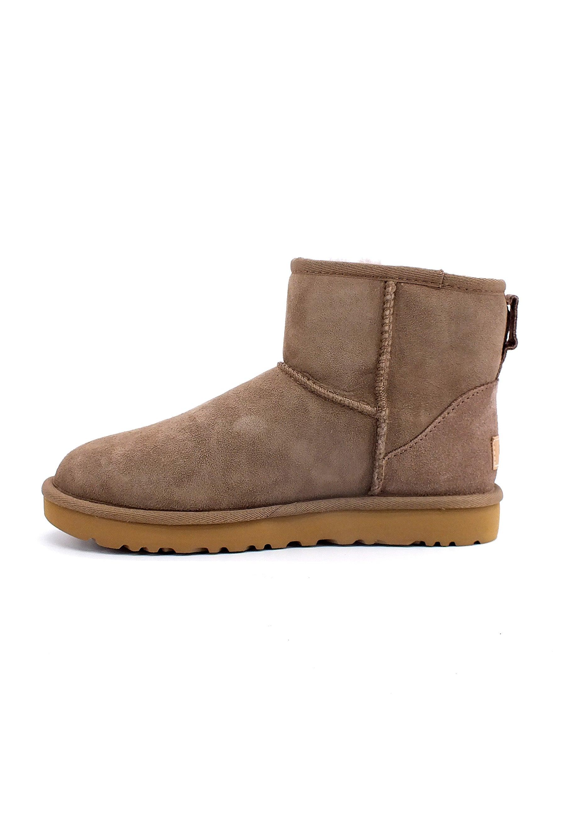 UGG Classic Mini II Stivaletto Pelo Donna Beige Caribou W1016222 - Sandrini Calzature e Abbigliamento