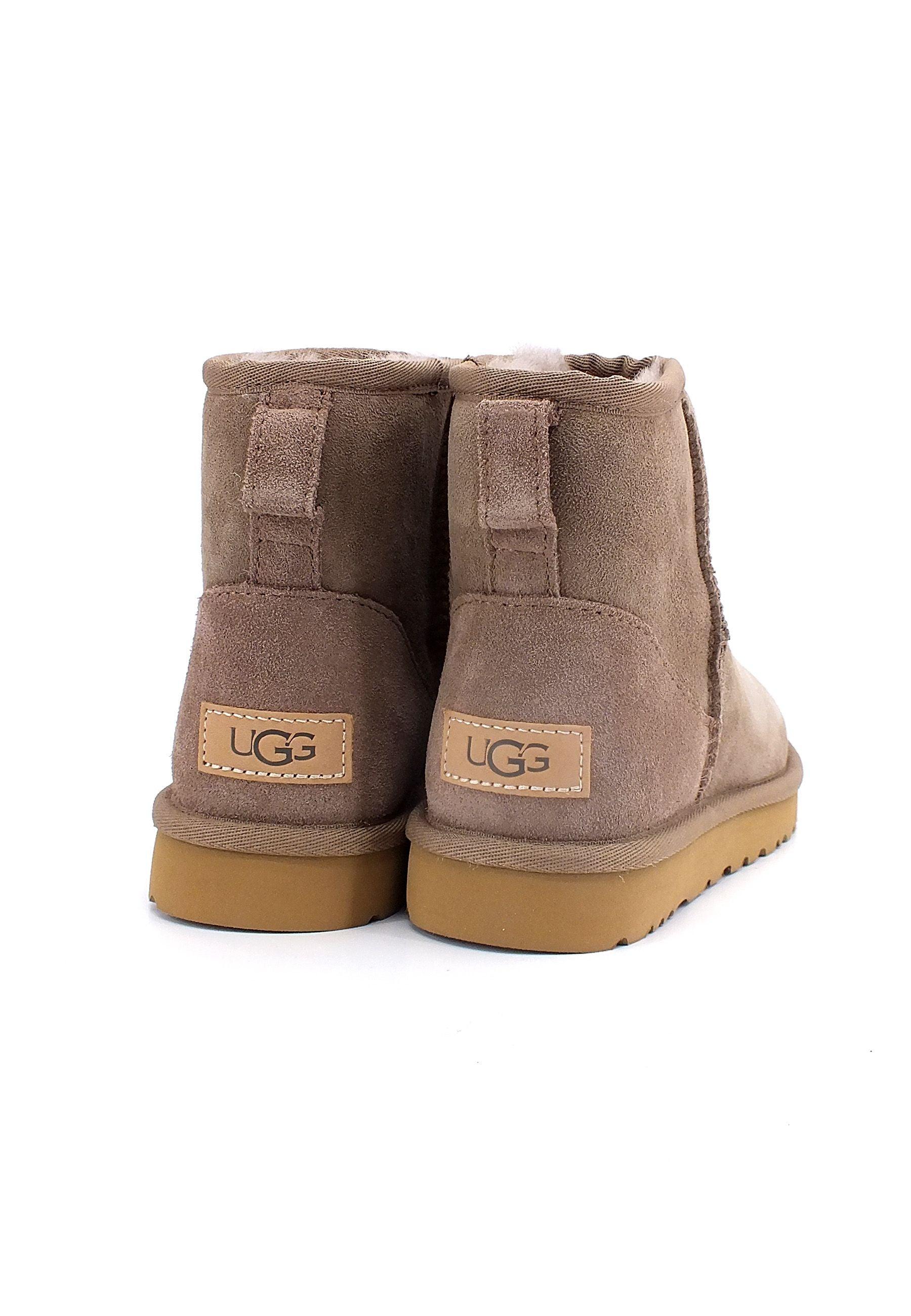 UGG Classic Mini II Stivaletto Pelo Donna Beige Caribou W1016222 - Sandrini Calzature e Abbigliamento