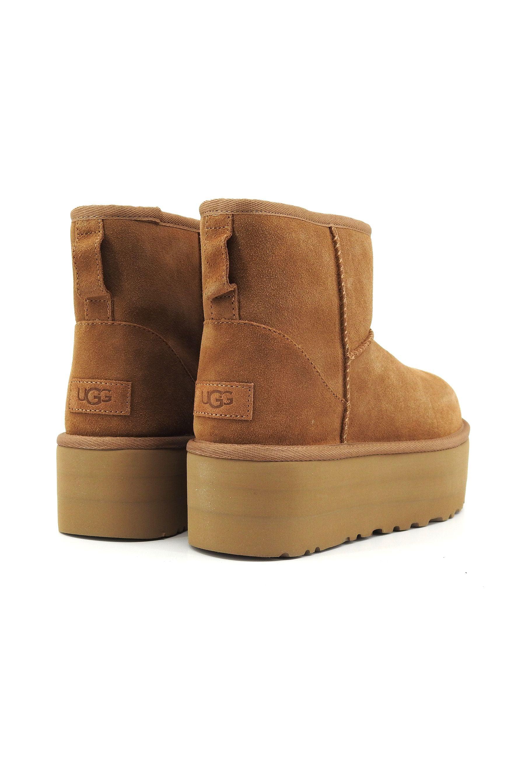 UGG Classic Mini Stivaletto Pelo Donna Chestnut W1134991 - Sandrini Calzature e Abbigliamento