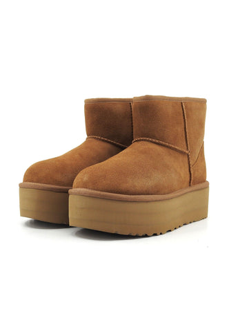 UGG Classic Mini Stivaletto Pelo Donna Chestnut W1134991 - Sandrini Calzature e Abbigliamento