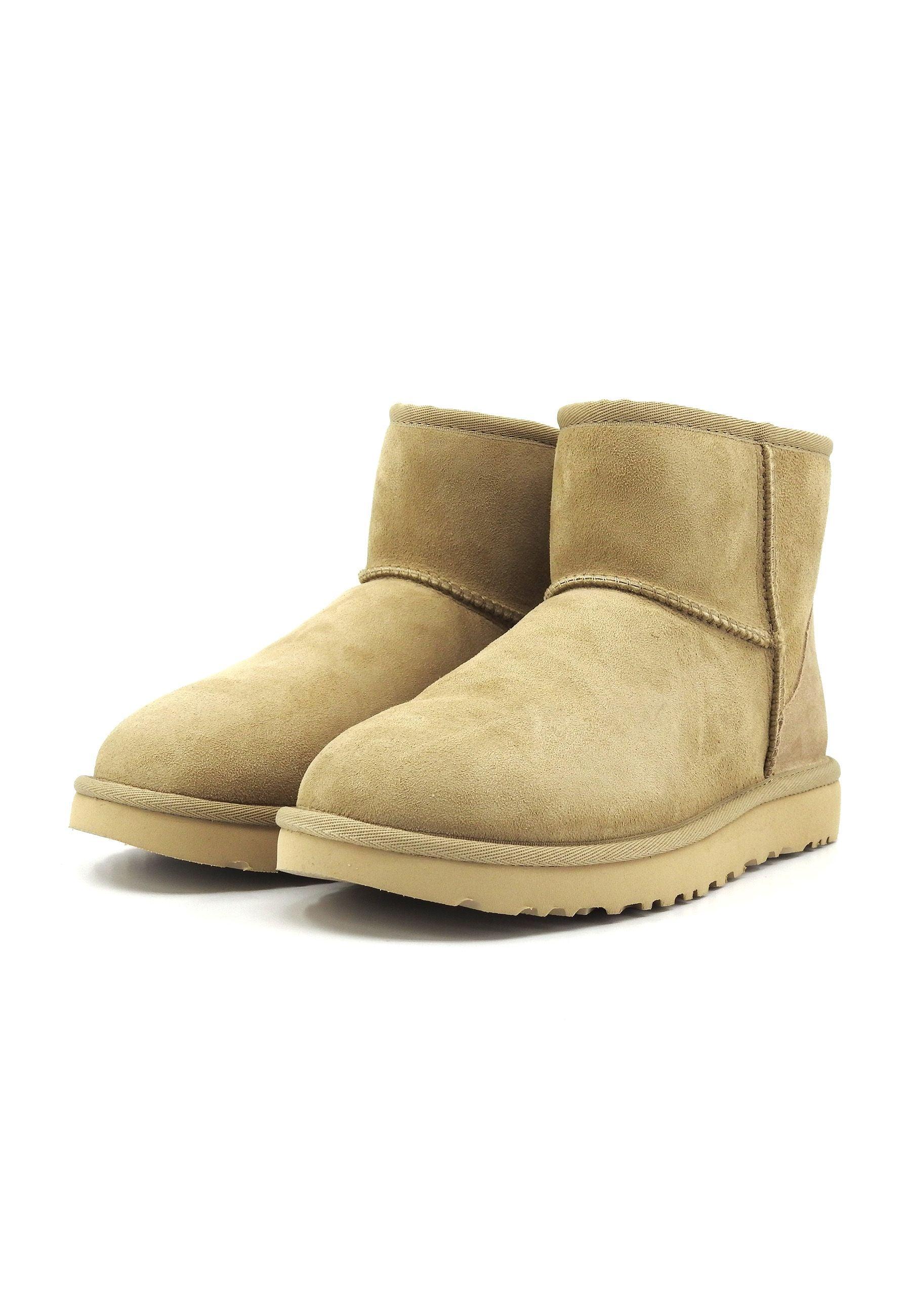 UGG Classic Mini Stivaletto Pelo Donna Mustard Seed W1016222 - Sandrini Calzature e Abbigliamento