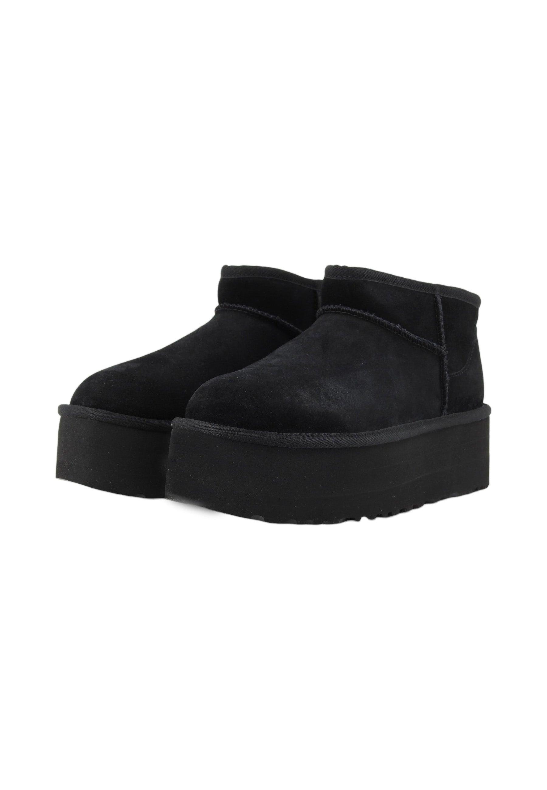UGG Classic Ultra Mini Stivaletto Pelo Donna Black W1135092 - Sandrini Calzature e Abbigliamento