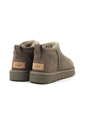 UGG Classic Ultra Mini Stivaletto Pelo Donna Smoke Plume Grigio W1116109 - Sandrini Calzature e Abbigliamento