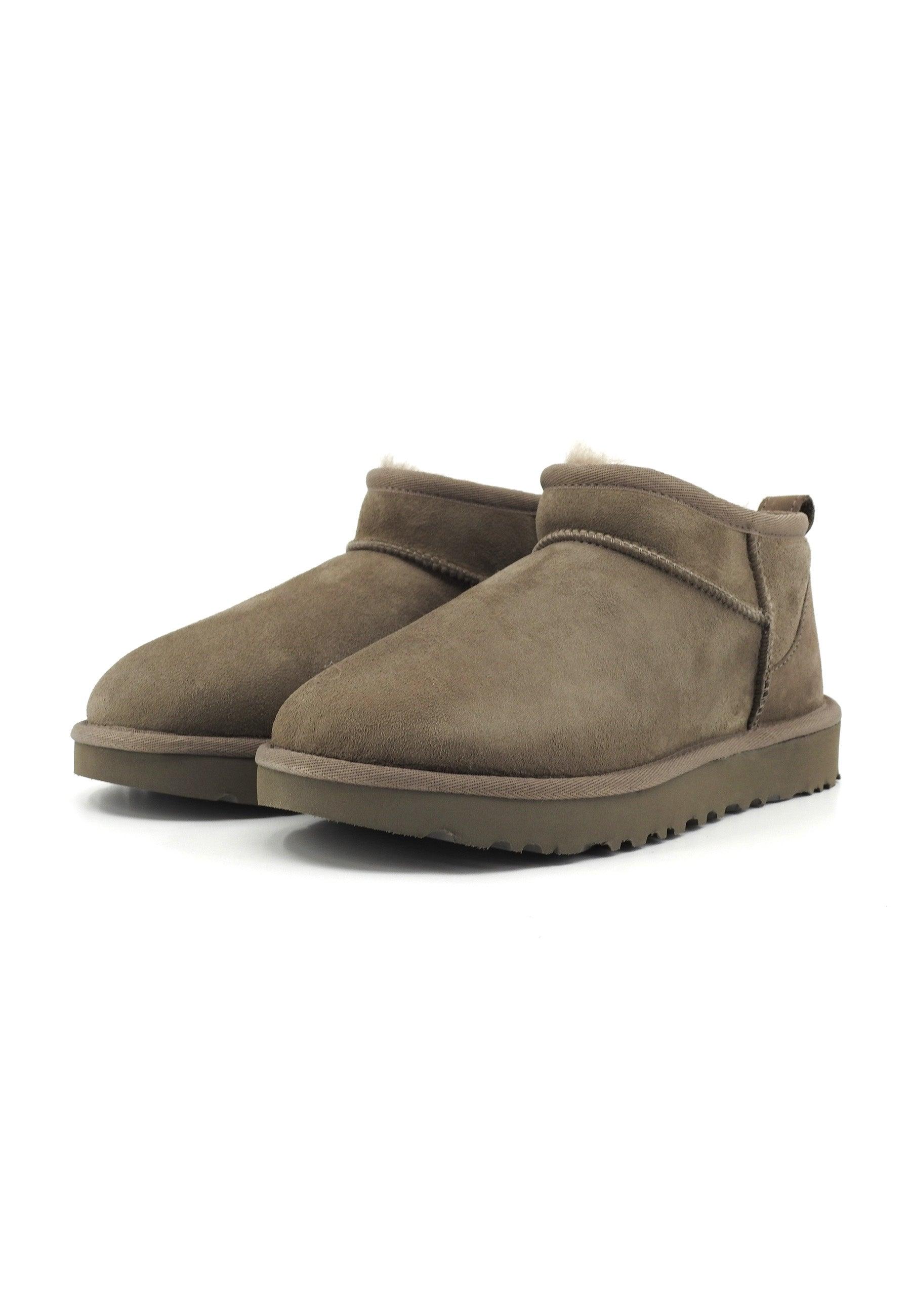 UGG Classic Ultra Mini Stivaletto Pelo Donna Smoke Plume Grigio W1116109 - Sandrini Calzature e Abbigliamento