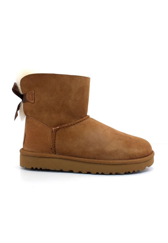 UGG Mini Bailey Bow II Stivaletto Donna Chestnut W1016501 - Sandrini Calzature e Abbigliamento