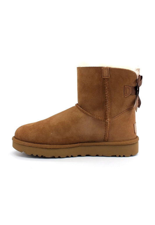 UGG Mini Bailey Bow II Stivaletto Donna Chestnut W1016501 - Sandrini Calzature e Abbigliamento