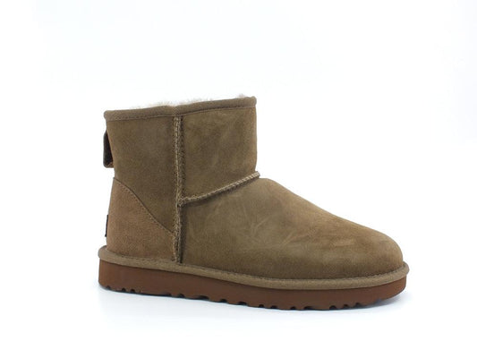 UGG W Classic Mini II Stivaletto Pelo Beige Hickory W1016222 - Sandrini Calzature e Abbigliamento