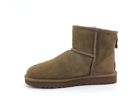UGG W Classic Mini II Stivaletto Pelo Beige Hickory W1016222 - Sandrini Calzature e Abbigliamento
