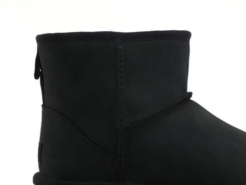 UGG W Classic Mini Leather Stivaletto Pelo Pelle Black W1016558 - Sandrini Calzature e Abbigliamento