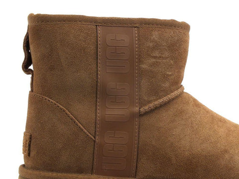 UGG W Classic Mini Slide Logo Stivaletto Pelo Chestnut W1122558 - Sandrini Calzature e Abbigliamento