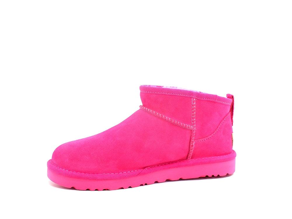 UGG W Classic Ultra Mini Shine Stivaletto Pelo Taffy Pink W1129311 - Sandrini Calzature e Abbigliamento