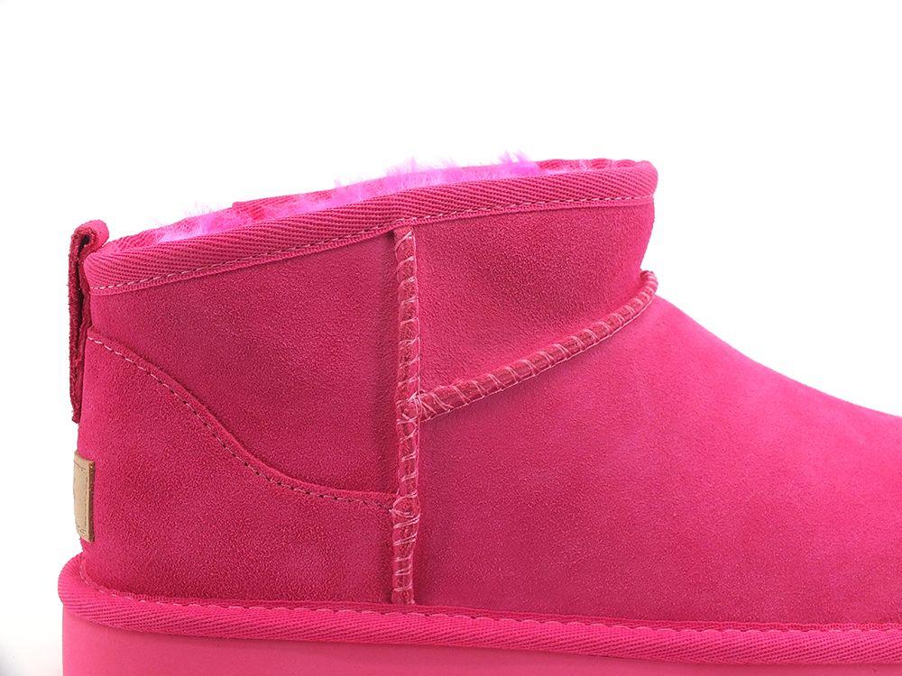 UGG W Classic Ultra Mini Shine Stivaletto Pelo Taffy Pink W1129311 - Sandrini Calzature e Abbigliamento
