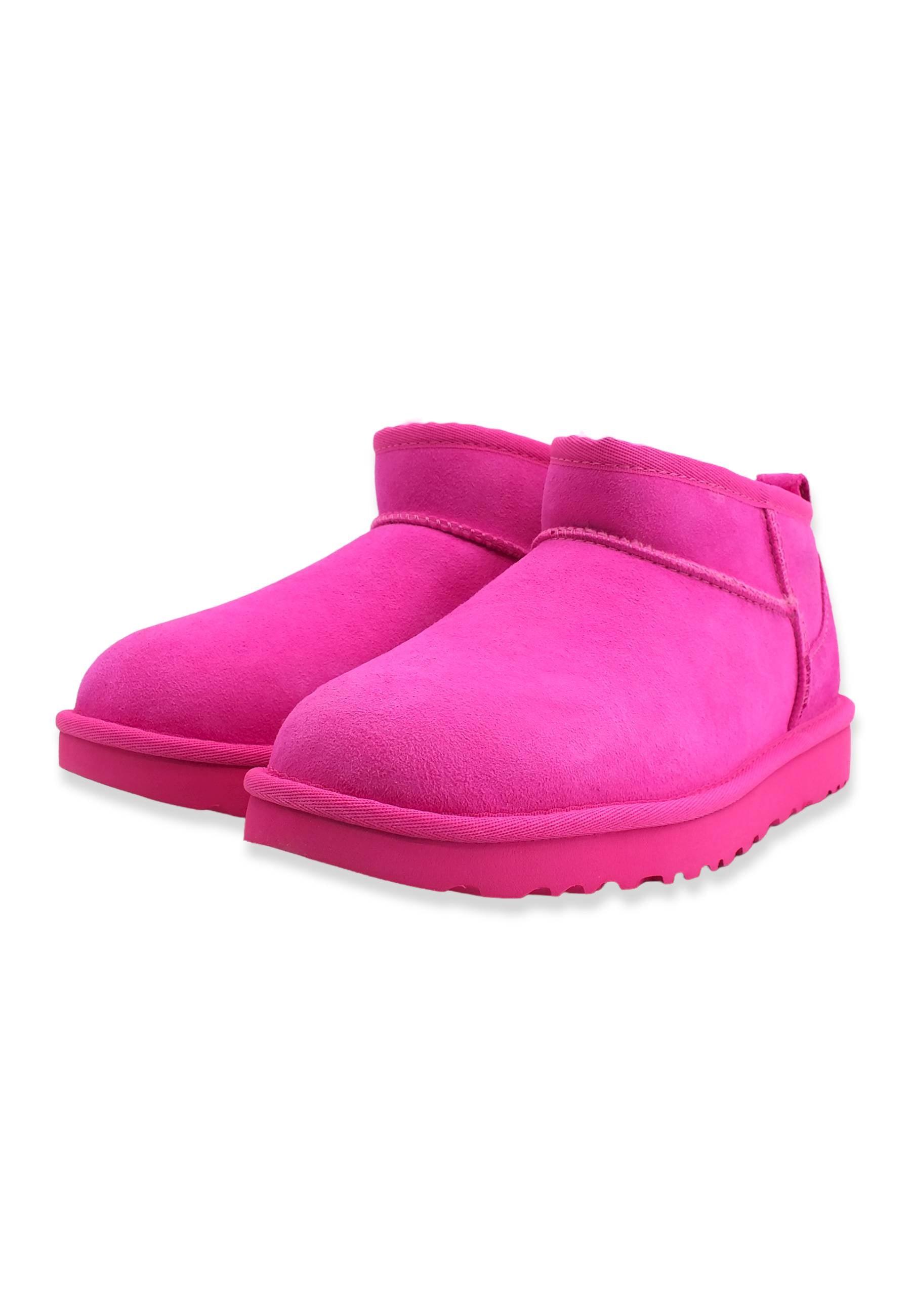 UGG W Classic Ultra Mini Stivaletto Pelo Donna Rosa Carnation W1116109 - Sandrini Calzature e Abbigliamento