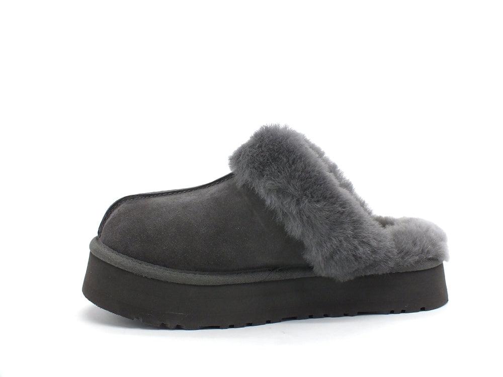 UGG W Disquette Ciabatta Slipper Charcoal W1122550 - Sandrini Calzature e Abbigliamento