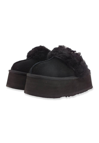 UGG W Funkette Ciabatta Pelo Donna Black W1113474 - Sandrini Calzature e Abbigliamento