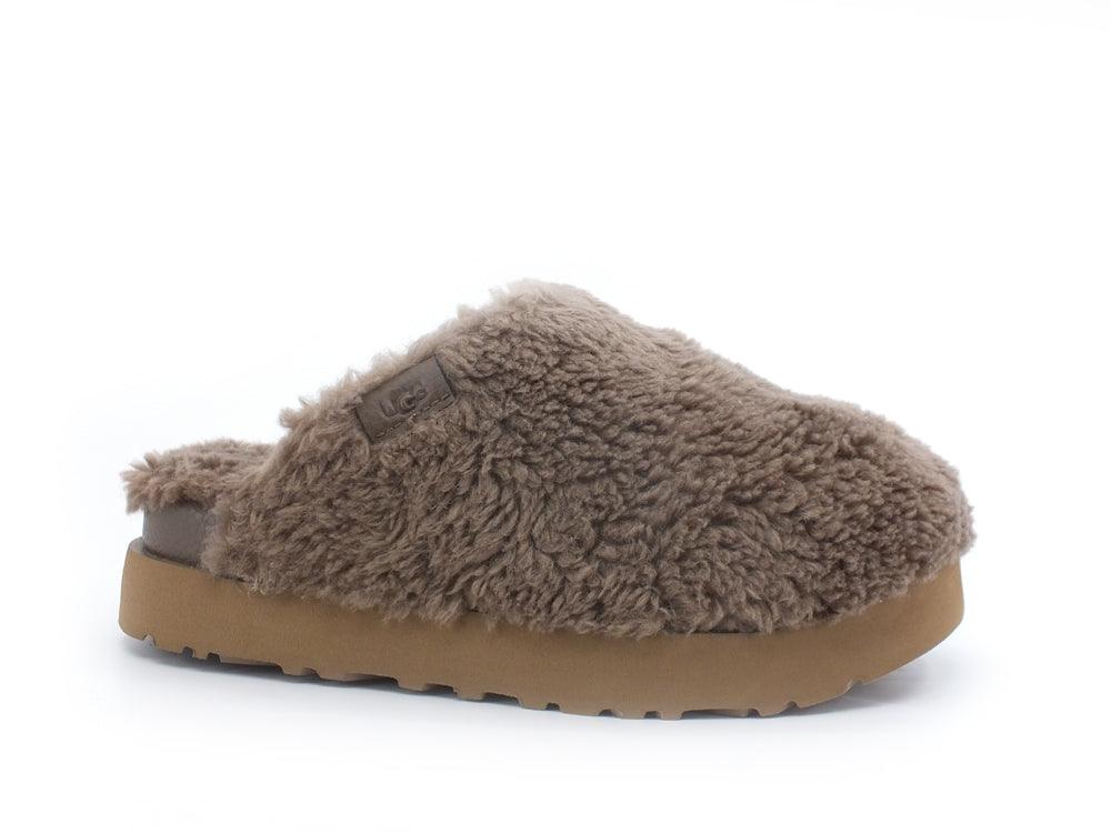 UGG W Fuzz Sugar Slide Ciabatta Pelo Hickory W1121634 - Sandrini Calzature e Abbigliamento